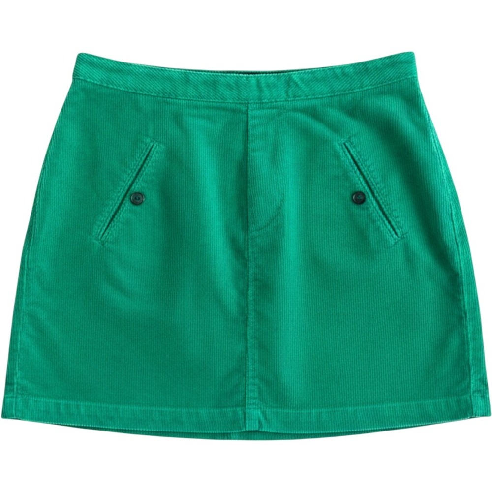 Tommy Hilfiger Green Corduroy Mini Skirt Size 10 Stretch Preppy Y2K A-Line